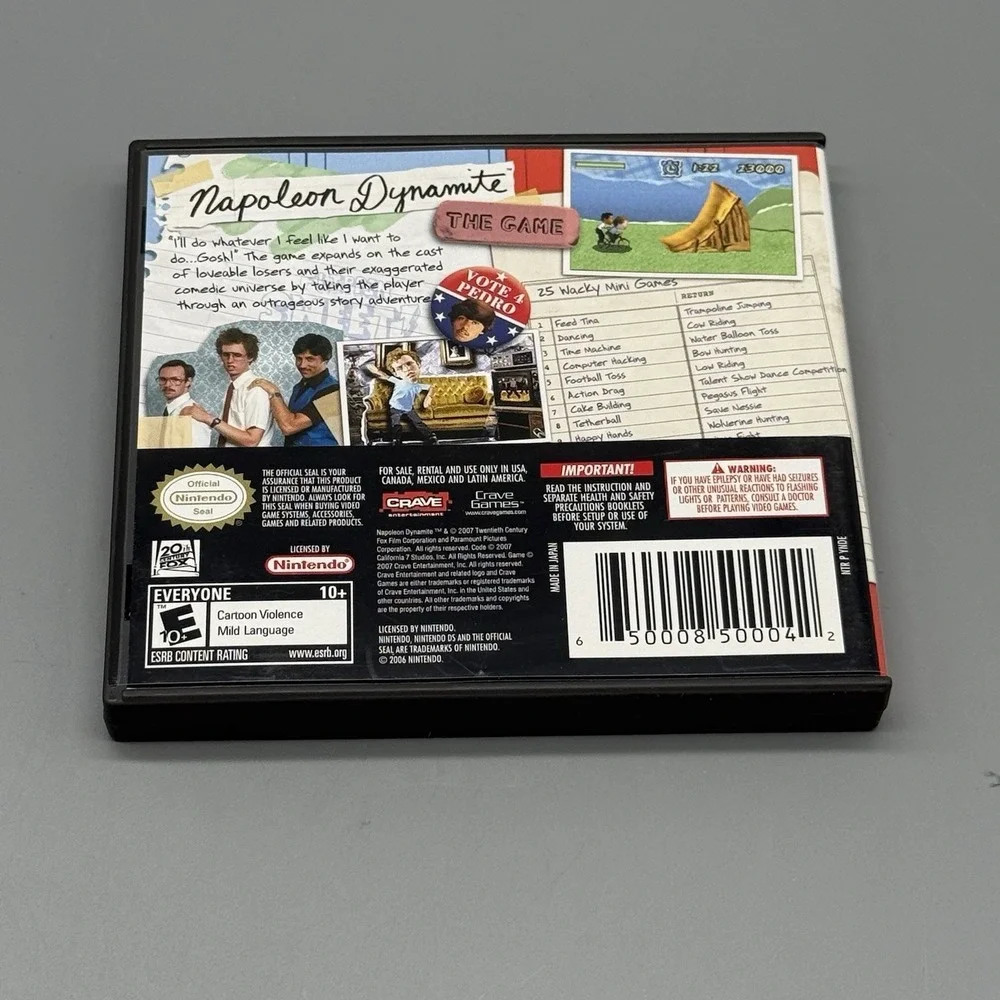 Napoleon Dynamite The Game Nintendo DS Complete In Box With Manual & Case